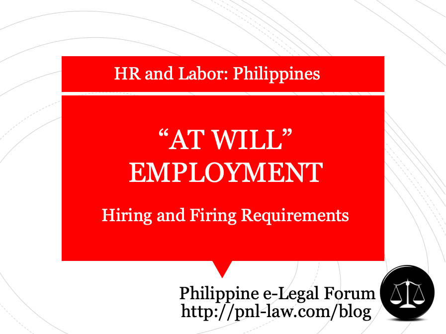 At Will Employment in the Philippines