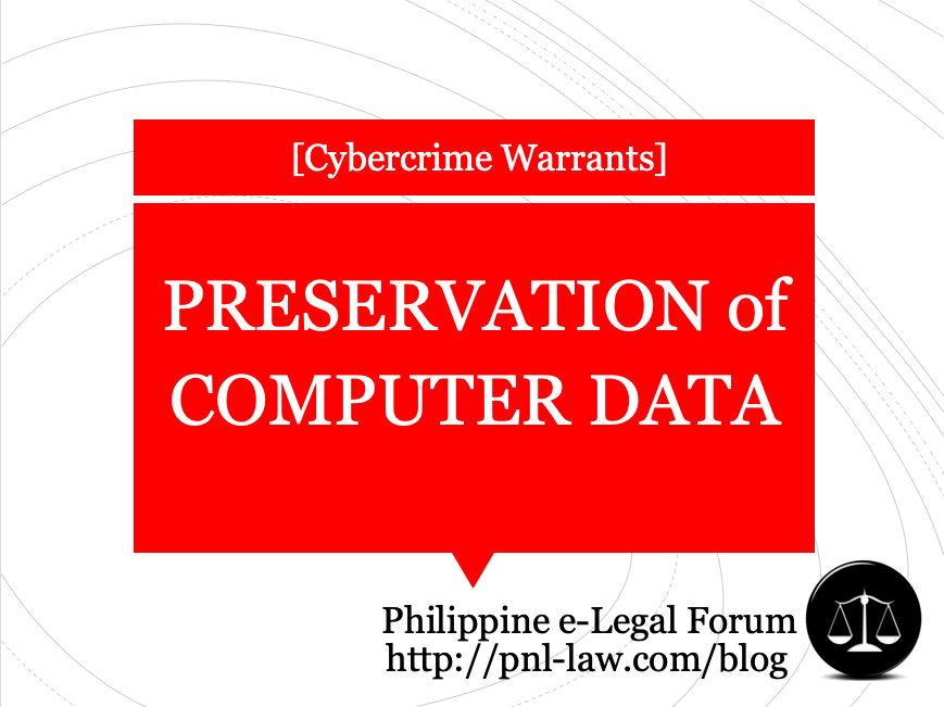 Preservation of Computer Data in Cybercrime Warrants